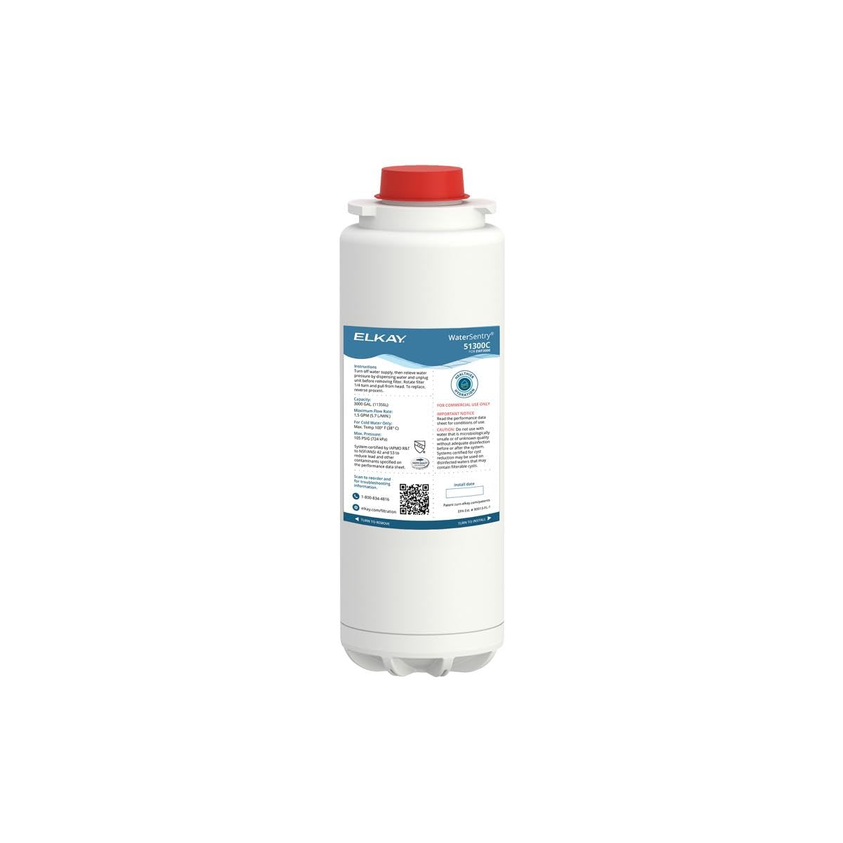 Elkay 51300c Replacement Filter 51300C, ERF750,55898C Filter (Bottle Fillers)