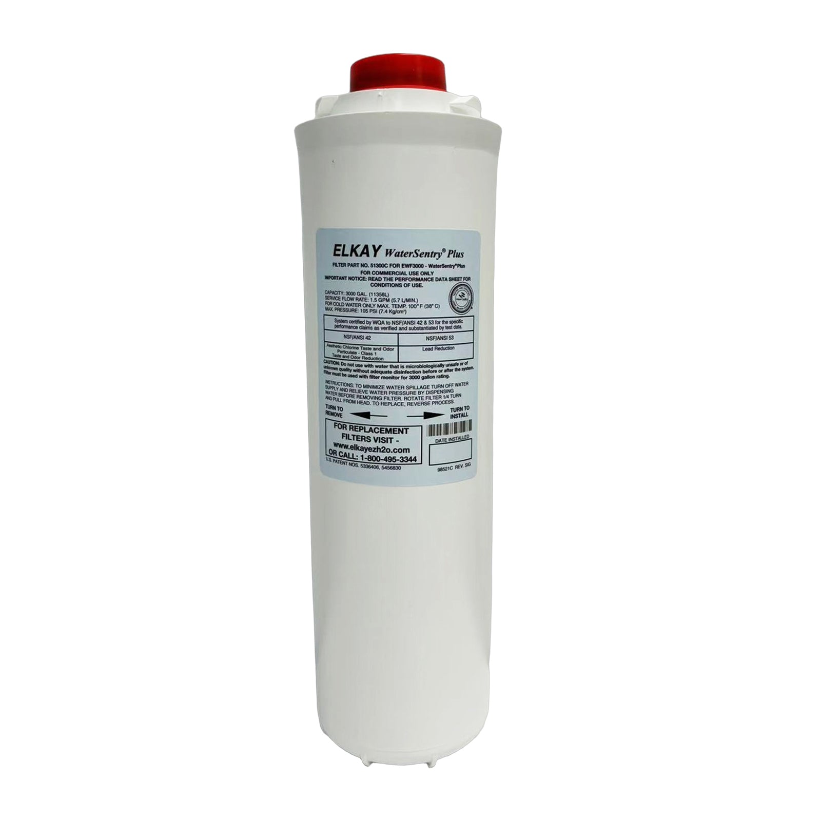 Elkay 51300C Replacement Filter Compatible With ERF750 and 55898C