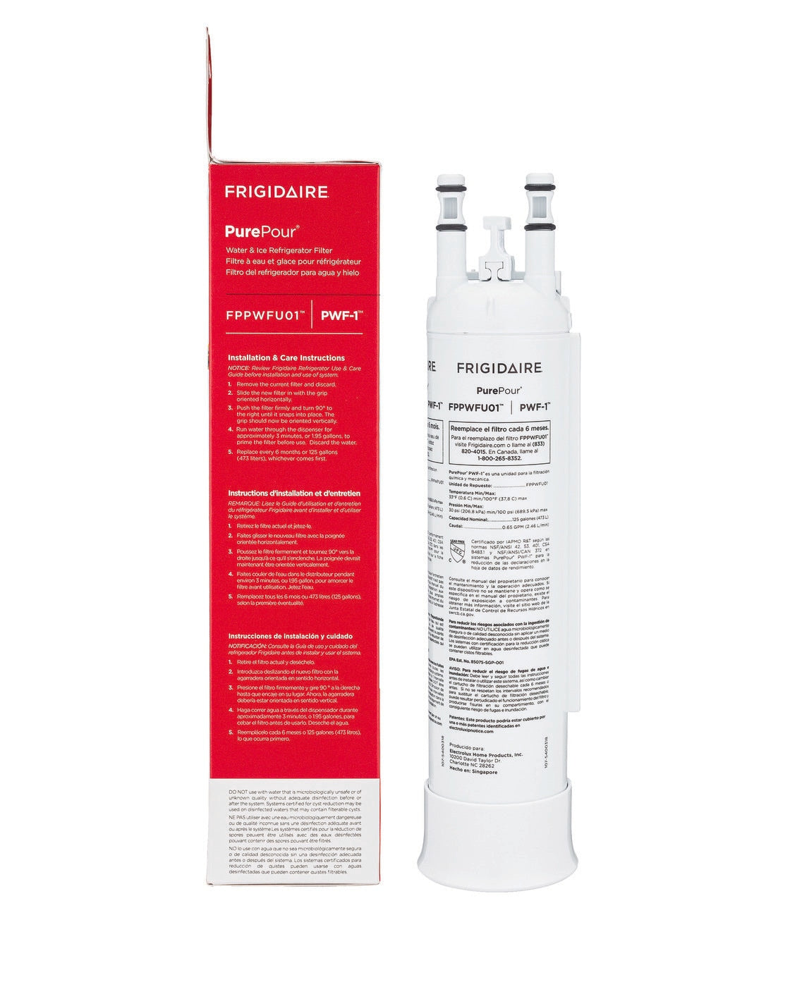 Frigidaire FPPWFU01 PurePour PWF-1 Refrigerator Water Filter