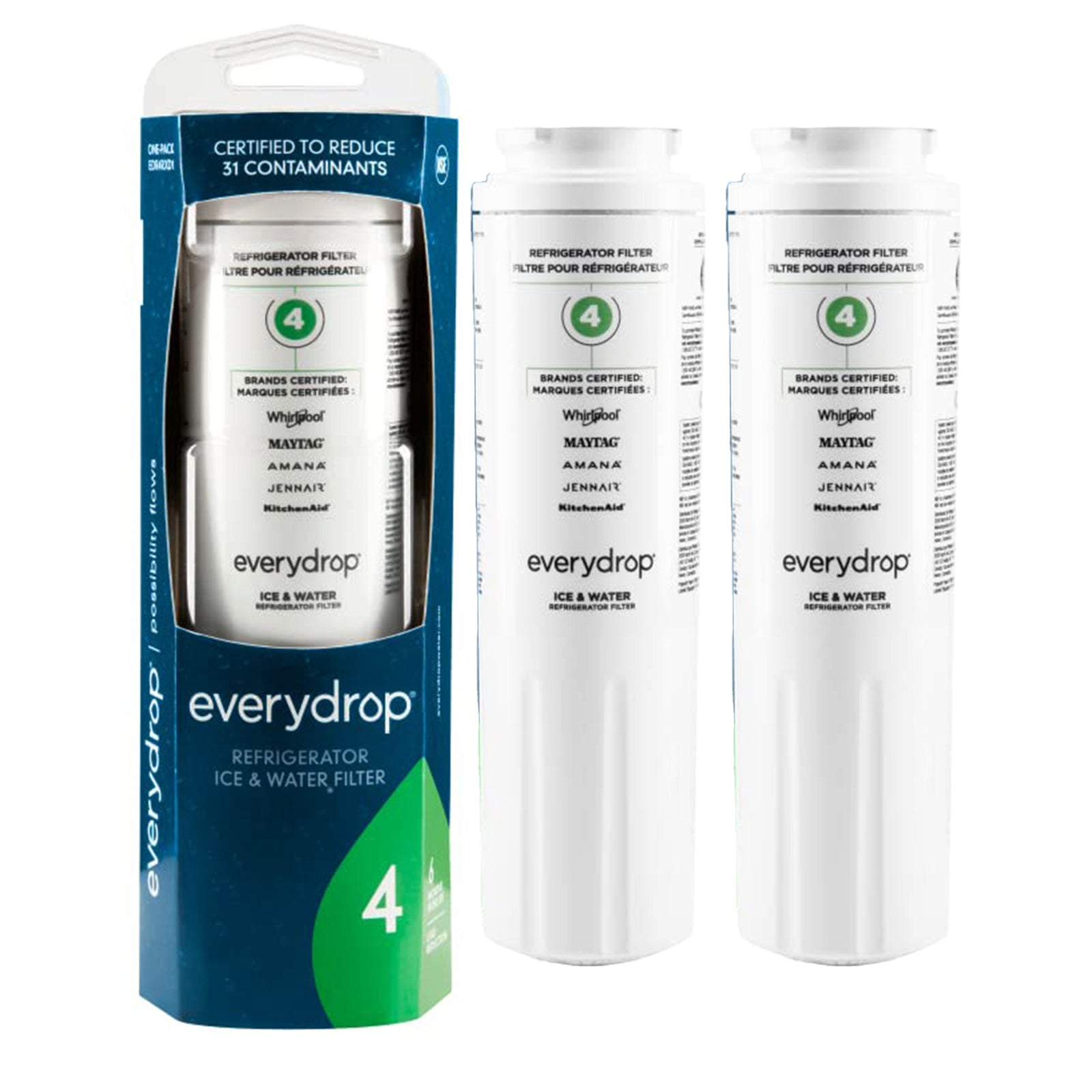 EveryDrop by Whirlpool Ice and Water Refrigerator Filter 4, EDR4RXD1
