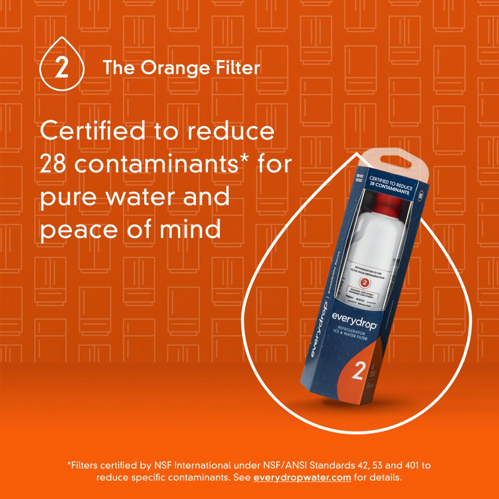EveryDrop by Whirlpool Ice and Water Refrigerator Filter 2, EDR2RXD1